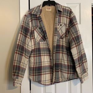 Mens wrangler Sherpa lined flannel jacket